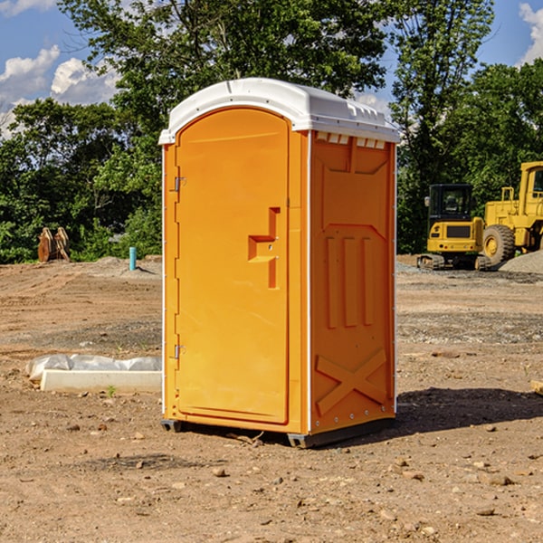 how often are the portable restrooms cleaned and serviced during a rental period in Westminster MD